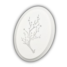 Applique da parete rotonda in acrilico intagliato prugna bianco caldo AC220V