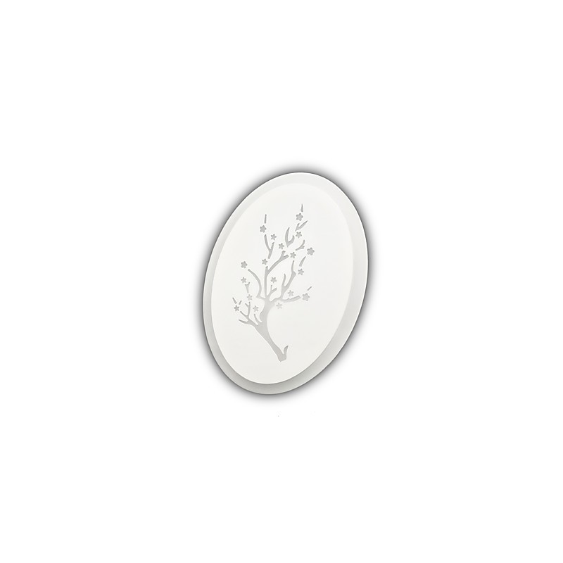 Applique da parete rotonda in acrilico intagliato prugna bianco caldo AC220V
