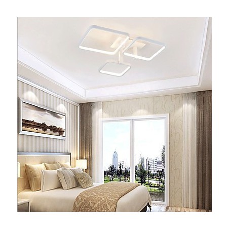 Plafoniera a filo LED integrato moderna e contemporanea bianca 60 W 60 cm