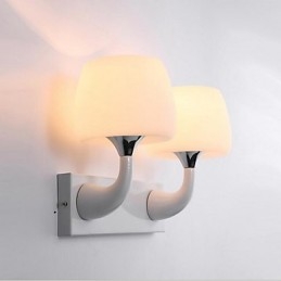 Applique da parete moderna contemporanea uplight in resina E14 2 lampadine 33 cm