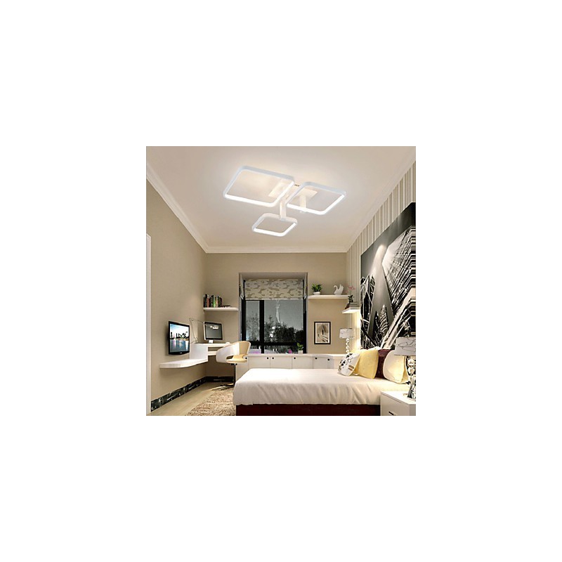 Plafoniera a filo LED integrato moderna e contemporanea bianca 60 W 60 cm