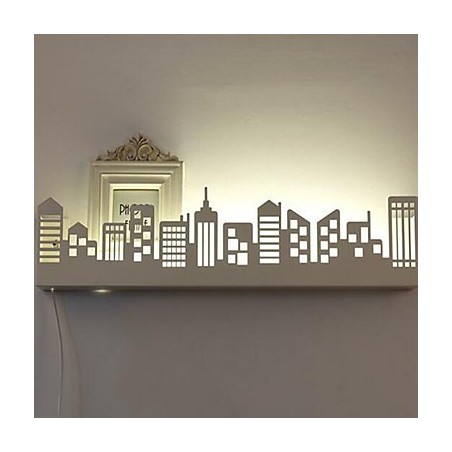 Applique da parete moderna/contemporanea con LED integrato, 62 x 6 x 13 cm, metallo