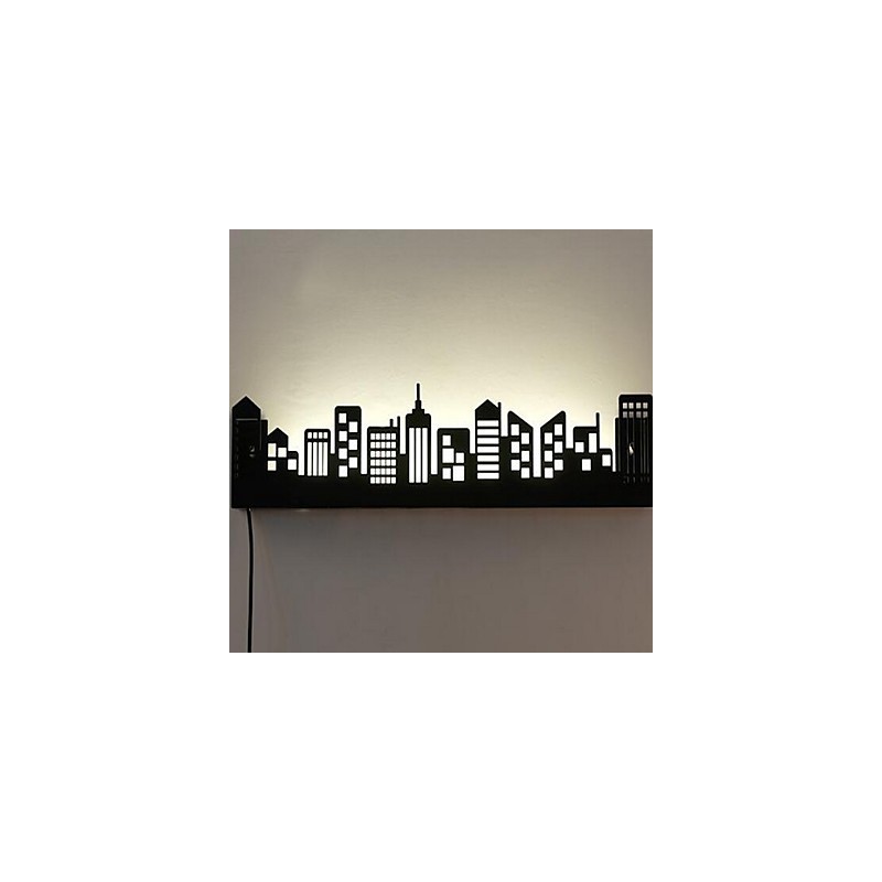 Applique da parete moderna/contemporanea con LED integrato, 62 x 6 x 13 cm, metallo