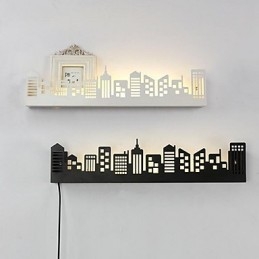 Applique da parete moderna/contemporanea con LED integrato, 62 x 6 x 13 cm, metallo
