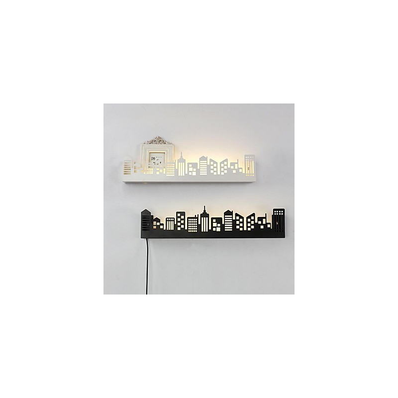 Applique da parete moderna/contemporanea con LED integrato, 62 x 6 x 13 cm, metallo