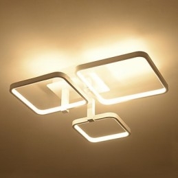 Plafoniera a filo LED integrato moderna e contemporanea bianca 60 W 60 cm