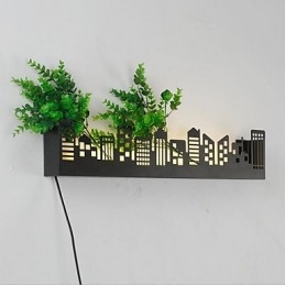 Applique da parete moderna/contemporanea con LED integrato, 62 x 6 x 13 cm, metallo