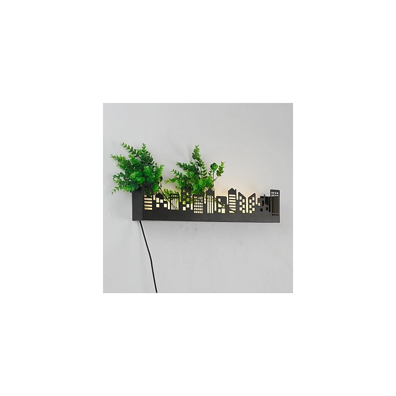 Applique da parete moderna/contemporanea con LED integrato, 62 x 6 x 13 cm, metallo