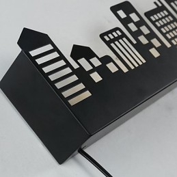Applique da parete moderna/contemporanea con LED integrato, 62 x 6 x 13 cm, metallo
