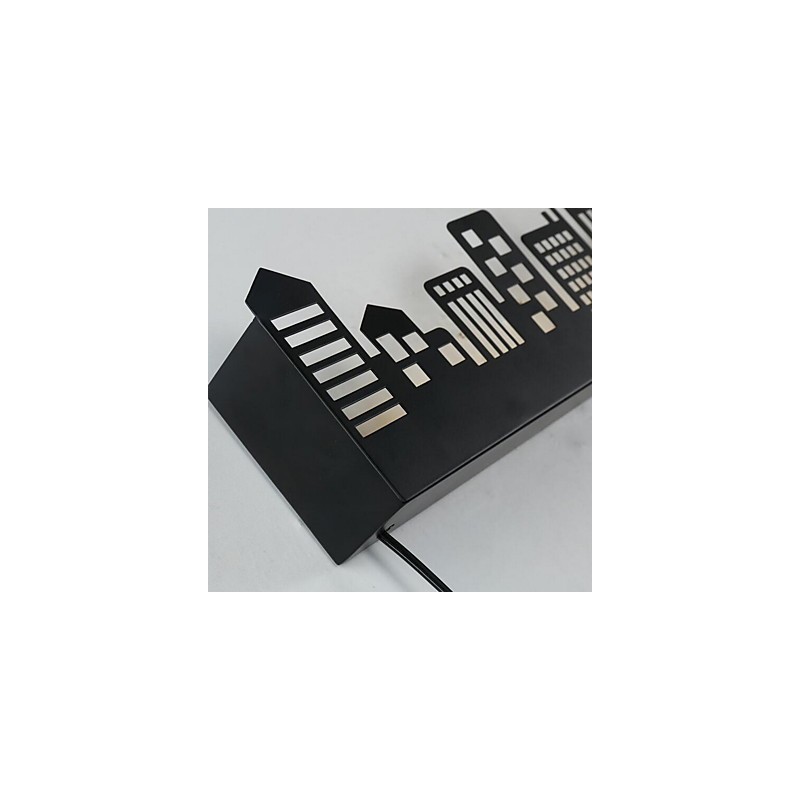 Applique da parete moderna/contemporanea con LED integrato, 62 x 6 x 13 cm, metallo
