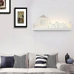 Applique da parete moderna/contemporanea con LED integrato, 62 x 6 x 13 cm, metallo