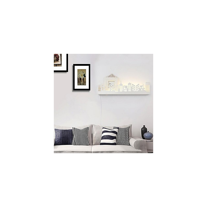 Applique da parete moderna/contemporanea con LED integrato, 62 x 6 x 13 cm, metallo