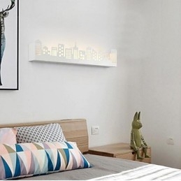 Applique da parete moderna/contemporanea con LED integrato, 62 x 6 x 13 cm, metallo