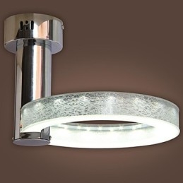 Lampadario a filo LED integrato cromo e acrilico argentato 18 W