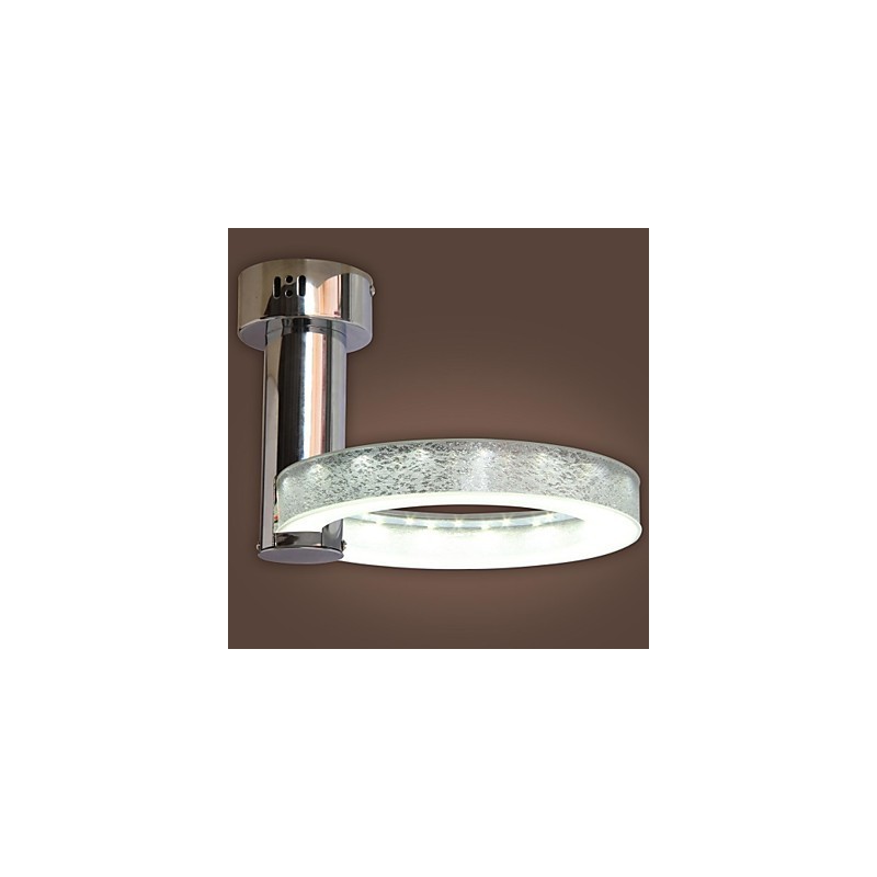 Lampadario a filo LED integrato cromo e acrilico argentato 18 W