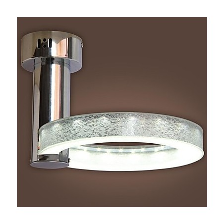 Lampadario a filo LED integrato cromo e acrilico argentato 18 W