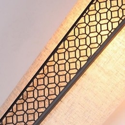 Applique da parete vintage in tessuto e metallo E27 60 W 20 x 47 cm