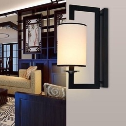 Applique da parete vintage luce ambientale 1 lampadina E14 40 W 16x30x48 cm