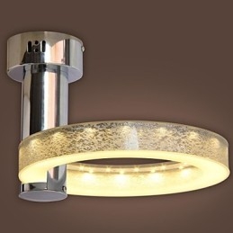 Lampadario a filo LED integrato cromo e acrilico argentato 18 W