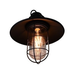 Applique da parete LED E27 4 W in metallo nero