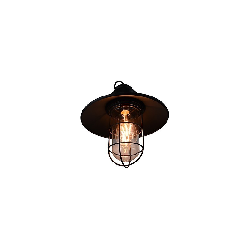Applique da parete LED E27 4 W in metallo nero