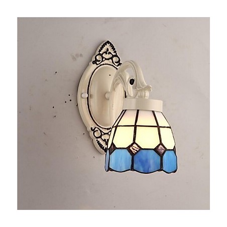 Applique da parete in vetro con luce verso l’alto E27 28x22 cm