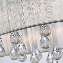 Plafoniera da soffitto moderna in cristallo trasparente 4 luci