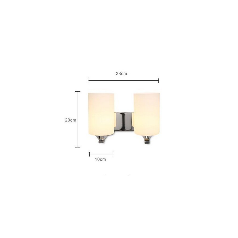 Applique da parete moderna/contemporanea uplight in vetro E27 2 lampadine
