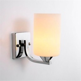 Applique da parete moderna mini argento con lampadina E26/E27 5 W