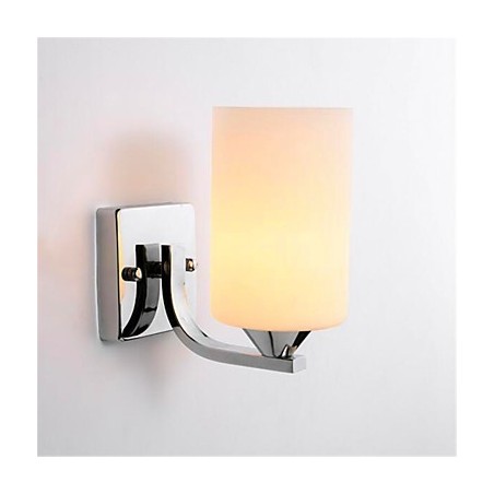Applique da parete moderna mini argento con lampadina E26/E27 5 W