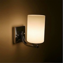 Applique da parete moderna mini argento con lampadina E26/E27 5 W