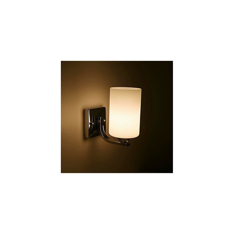 Applique da parete moderna mini argento con lampadina E26/E27 5 W