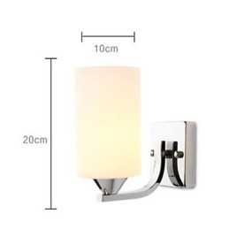 Applique da parete moderna mini argento con lampadina E26/E27 5 W