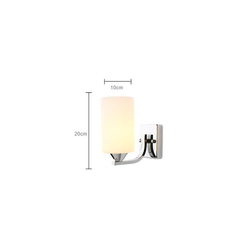 Applique da parete moderna mini argento con lampadina E26/E27 5 W