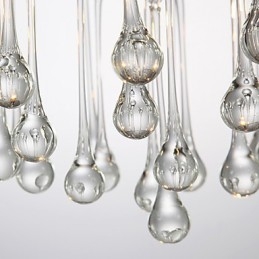 Plafoniera da soffitto moderna in cristallo trasparente 4 luci