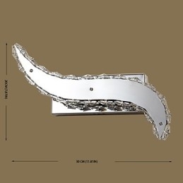 Applique da parete moderna contemporanea in cristallo con luce ambientale LED integrato 8W