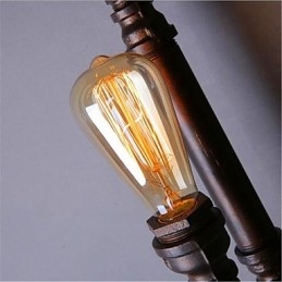 Applique da parete in ferro stile retrò americano, loft industriale, 1 luce