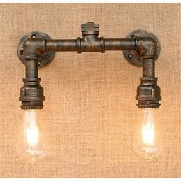 Applique da parete rustica stile lodge country con luce ambientale, finitura pittura