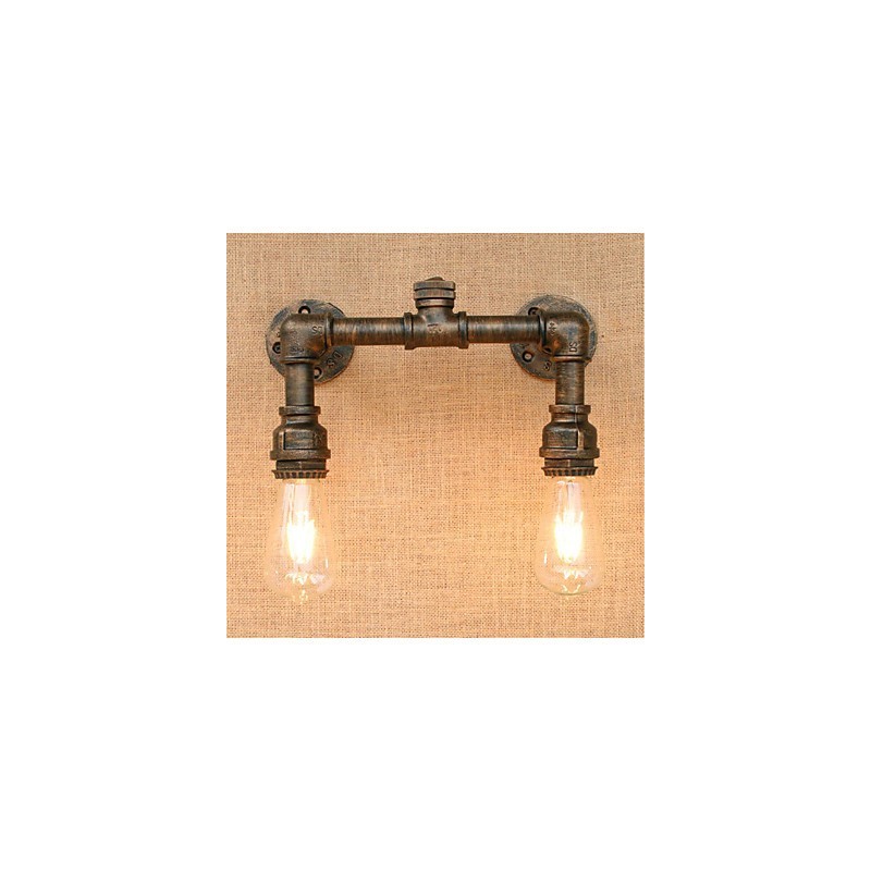 Applique da parete rustica stile lodge country con luce ambientale, finitura pittura