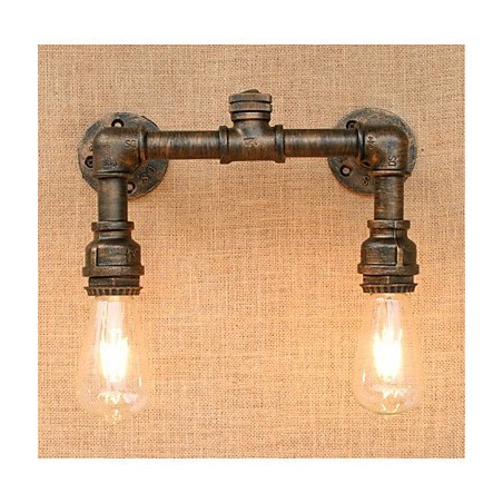 Applique da parete rustica stile lodge country con luce ambientale, finitura pittura