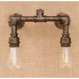 Applique da parete rustica stile lodge country con luce ambientale, finitura pittura
