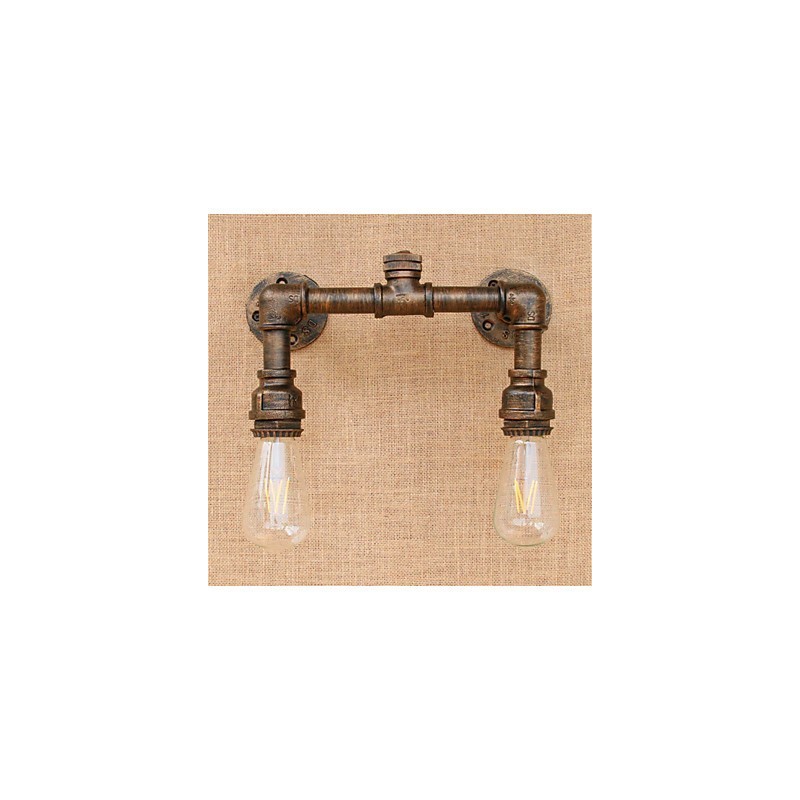 Applique da parete rustica stile lodge country con luce ambientale, finitura pittura