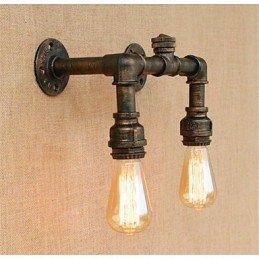 Applique da parete rustica stile lodge country con luce ambientale, finitura pittura