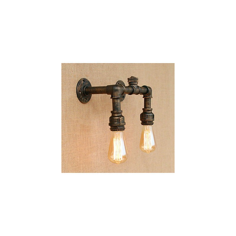 Applique da parete rustica stile lodge country con luce ambientale, finitura pittura