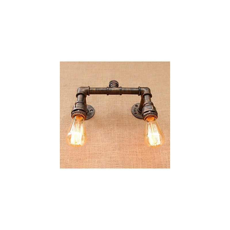 Applique da parete rustica stile lodge country con luce ambientale, finitura pittura