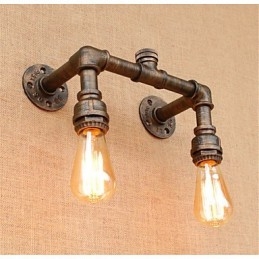 Applique da parete rustica stile lodge country con luce ambientale, finitura pittura