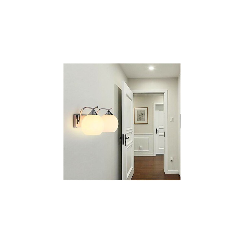 Applique da parete moderna contemporanea elettroplaccata mini con luce ambientale, protezione occhi, E27