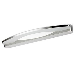 Applique da bagno moderna in metallo cromato con LED integrato