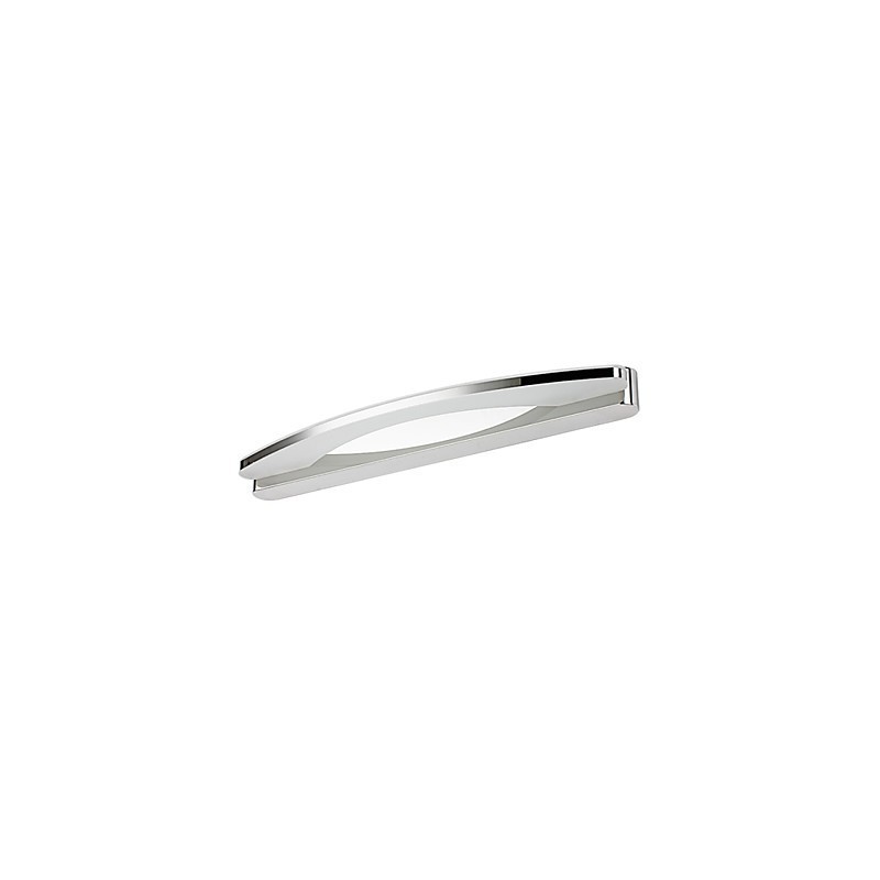 Applique da bagno moderna in metallo cromato con LED integrato
