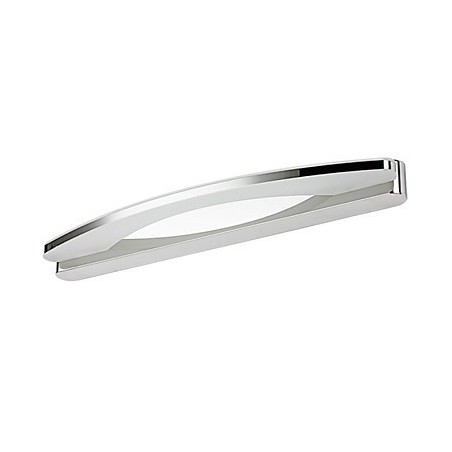 Applique da bagno moderna in metallo cromato con LED integrato